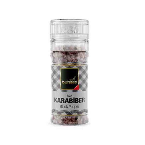 BUHARA Pepper Svart hel Kvern glass 110 g
