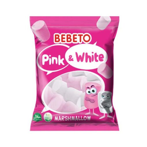 BEBETO Pink & Hvit Marshmallow 30 g