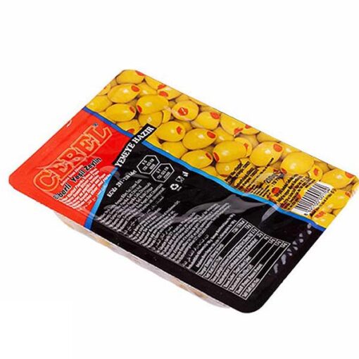 CEBEL Grønn Oliven Med Paprika 200 g vakum