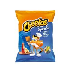 Deilige oste- og ketchupspiraler som vrir seg og snur seg som en nukleinsyredobbel-helix av smak, bare med mindre kjedelig DNA og mer smak!