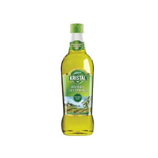 Smaken av Kristal Riviera olivenolje kommer fra naturlig ekstra virgin olivenolje fra Nord-egeiske øyer tilsatt raffinert olivenolje . Den har en mild smak og lukt. Du kan bruke den i alle dine varme og kalde retter, stekt mat og bakverk, og sørge for at bakverkene dine, spesielt bakverk som paier, kaker og desserter, holder friskheten i lang tid og har en lett smak. 