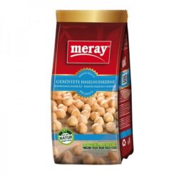 MERAY Hasselnøtter Risted&Salted En uunnværlig og unik smak..! Den er stekt med ekstrem forsiktighet som fremkommer full aroma av hasselnøtter. Friskhet er absolutt. Meray hasselnøtter ristet og nypakket i MERAYs egne produksjonslinjer.