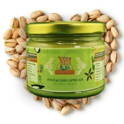 Den tilbyr den unike smaken av pistasjnøtter i en kremaktig og glatt form. Dette produktet er en allsidig smak som enkelt kan brukes i alt fra frokost til dessertoppskrifter. De nøye utvalgte pistasjenøttene som brukes i produksjonen gir kremen en intens smak og en fyldig aroma. Du kan oppleve den fascinerende smaken av pistasj i hver skje.