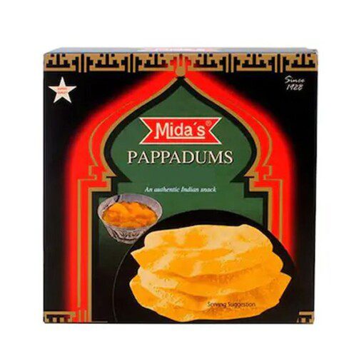 MIDAS Pappadums Hvitløk Hvitløk 110 g