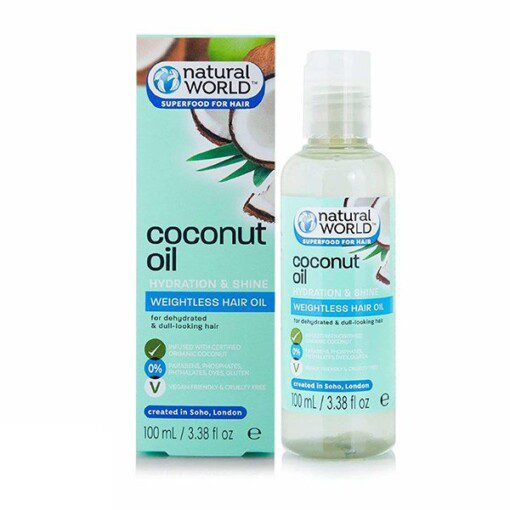 NATURAL WORLD Kokosnøtt Hårolje 100 ml