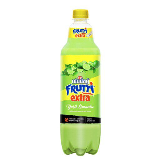 Uludağ Frutti Extra Green Lemon Mineral Water. Uludağ brus, det velkjente produktet til Uludağ, er tilberedt med naturlig kildevann og spesielle aromaer.