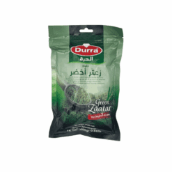 Grønn timian Zaatar Durra 400g gleder deg med autentiske aromaer og smaker av arabisk mat. Denne klassiske blandingen av aromatiske urter, sesamfrø og krydder er essensiell i orientalsk gastronomi og gir et særegent preg til hvert måltid.