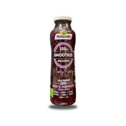 Sunn og smakfull smoothie med en kombinasjon av nøye utvalgte økologiske bær og frukter som er dyrket og høstet på en bærekraftig måte uten bruk av skadelige kjemikalier.