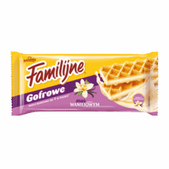 Nyt smaken av delikate vaffelvafler lagvis med vaniljemousse. Den deilige, søte smaken og forsiktige formuleringen vil definitivt få deg til å strekke deg etter en annen.