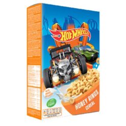 Hot Wheels - Honey Rings frokostblandinger, den perfekte frokosten for å legge energi og eventyr til dagen din. Med knasende ringer og en søt honningsmak er denne frokostblandingen ideell for hele familien.