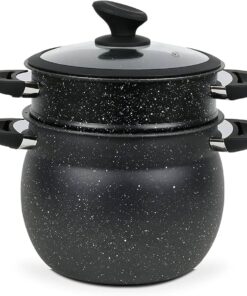Denne romslige gryten på 10 liter er ideell for tilberedning av store porsjoner couscous eller andre store retter. Den er designet for å fungere godt på induksjonstopper og gir stor fleksibilitet på kjøkkenet.