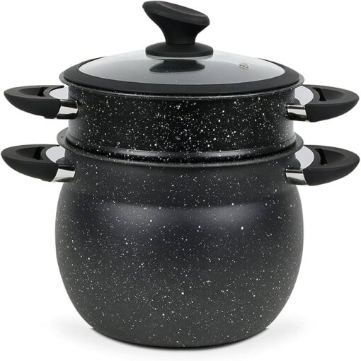 Denne romslige gryten på 10 liter er ideell for tilberedning av store porsjoner couscous eller andre store retter. Den er designet for å fungere godt på induksjonstopper og gir stor fleksibilitet på kjøkkenet.