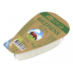 BALTAIS Biezpiens Ostemasse 0.5% Hvit Eco økologisk cottage cheese, 0,5%. Til hverdags og høytider, til desserter og til hovedretten - mager cottage cheese laget av høykvalitets og økologiske ingredienser.