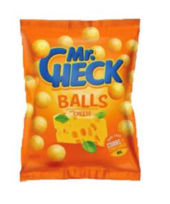 MR.CHECK Corn Snacks Ost Ball MR.CHECK Corn Snacks Ost Smak Ball Chips er sprø og med herlig Ost Smak