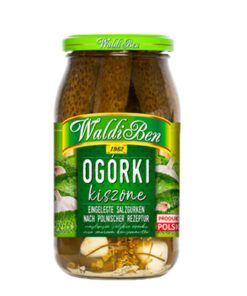 WALDI BEN Ogorki Kiszone Syltede Agurker er et tradisjonelt polsk produkt som imponerer med sin unike smak og allsidighet. Disse syltede agurkene er produsert etter tradisjonelle metoder og pasteurisert for å bevare friskheten og kvaliteten.
