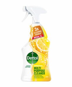 Dettol Power & Fresh Citrus (1L) er en kraftig antibakteriell spray utviklet for å sikre at overflatene dine er hygienisk rene. Med evnen til å drepe 99,9 % av bakterier, inkludert COVID-19 og E. coli, fungerer denne sprayen som en allsidig løsning for rengjøring av bad og kjøkken, samt diverse overflater i hele hjemmet.