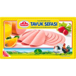 Deilig kyllingsmak møtte det praktiske til salami. Chicken Pleasure, som er lett å fordøye, inneholder kun 10 % fett og vil lette måltidene dine. Et ideelt valg for de som bryr seg om helsen og formen deres, du kan bruke Chicken Pleasure i smørbrødene dine eller dekorere frokostbordet. Opplev forskjellen på kyllingglede i måltidene dine.