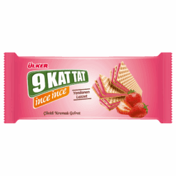 Når du sier oblat, kommer 9 Layers til tankene, og nå er det 9 Layers of Flavor Thin Thin! Den kombinerer letthet med nytelse med sin tynne, sprø oblat og deilige jordbærkrem som smelter i munnen.