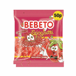 BEBETO Spaghetti Jordbær Godteri 80 g