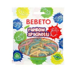 BEBETO Rainbow Spaghetti Godteri 80 g
