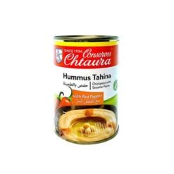 CHTAURA Hummus Tahina Med Rød Pepper 380 g