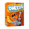 Superdigg tyggegodteri fra Dweebs med herlig, syrlig smak av appelsin og cola!  Du vil garantert elske disse bittesmå, knasende, søte og sure godteriene med smak av appelsin og cola. De passer lett i lommen. Så du kan ha dem for hånden hele dagen.