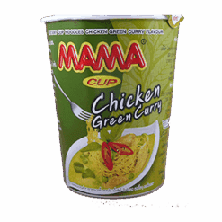 MAMA Instant Cup Nudler Grønn Karri Smak 70 g