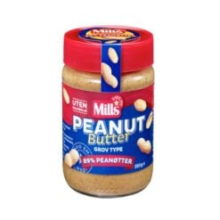 MILLS Peanøttsmør 89% Grov 350 g