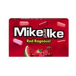 Gjør deg klar for en UTROLIG smakssensasjon med MIKE AND IKE ® RED RAGEOUS! ™ assortert godteri med fruktsmak! Nyt det appetittvekkende utvalg av rød fruktsmak, inkludert jordbær, bringebær, vannmelon, fruktpunch og kirsebær!