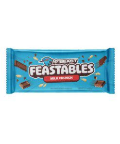 Oppdag den perfekte kombinasjonen av silkemyk melkesjokolade og knasende puffet ris med Feastables Mr Beast Milk Crunch Milk Chocolate With Puffed Rice Bar 60g. Denne sjokoladebaren leverer en unik blanding av kremet sødme og sprø tekstur, laget med nøye utvalgte ingredienser. Feastables, grunnlagt av YouTube-stjernen Mr Beast, fokuserer på naturlighet og kvalitet, og denne baren er intet unntak. Perfekt som en liten treat eller for å nytes når som helst. Hvorfor velge Feastables Mr Beast Milk Crunch Chocolate? Knasende opplevelse: Puffet ris gir en sprø tekstur som balanserer den kremete sjokoladen. Naturlige ingredienser: Ingen unødvendige tilsetningsstoffer – kun ren sjokoladelykke. Perfekt størrelse: 60g porsjon – ideell for små gleder i hverdagen.
