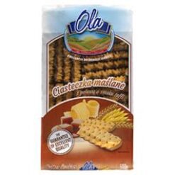 Søt nytelse i hver bit Smørkjeks med fløtekaramellglasur fra merket Ola er en perfekt kombinasjon av en delikat, smøraktig smak med en fløyelsmyk, søt karamelleris. Perfekt for en hverdagsmatbit, et møte med kjære eller til ettermiddagskaffen.