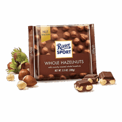 RITTER SPORT Voll Nuss Hasselnøtt Sjokolade 100 g