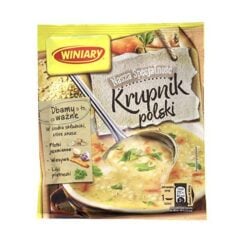 Polsk Krupnik er en tradisjonell smak som er perfekt for å starte middagen. Suppe uten tilsatte konserveringsmidler, mononatriumglutamat og fargestoffer. Tradisjon og kvalitet på kjøkkenet ditt.