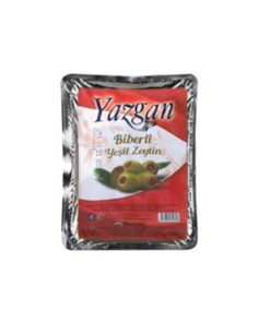 YAZGAN Grønn Oliven Med Paprika 700 g