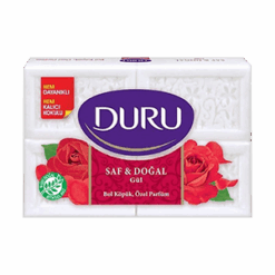 DURU Rose Ren og Naturlig Såpe 4x150 g