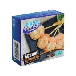 EAST COAST Scampi Hvitløk Marinert På Pinner 10stk
