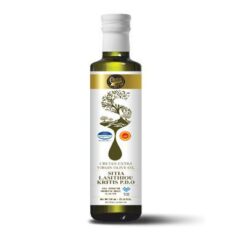 Opplev den sanne smaken av Kreta med Agoureleo Elasion Extra Virgin Olive Oil. Denne oljen er høstet helt i begynnelsen av olivensesongen, og har en uovertruffen frisk, fruktig smak og en eksepsjonell rikdom på polyfenoler og antioksidanter. Kjent for sin karakteristiske pepperaktige finish, gir Agoureleo-oljen en unik smak og en rekke helsemessige fordeler.