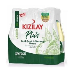 Kızılay grønn te og ginsengdrikk med sitronsmak er et forfriskende drikkealternativ som tilbyr en spesiell blanding av grønn te, ginseng og sitronsmak.