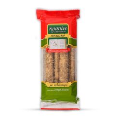 De knasende brødpinnene laget etter en gammel pontisk oppskrift gir en unik smak som passer til enhver anledning. Laget med hvetemel, er de perfekte for å ledsage alle slags forretter, oster og ethvert måltid, og gir en særegen smaksopplevelse.