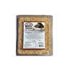 Oppdag den unike smaken av Dubai Kadayif Roasted! Disse deilige Kadayif-nudlene er nøye tilberedt og lover en umiskjennelig nytelse. Perfekt for dine Dubai-sjokoladeingredienser, de setter et spesielt preg på kreasjonen din. Enten i desserter, som et velsmakende tillegg til favorittsjokoladen din eller bare som en snack – stekt Kadayif er det ideelle valget.