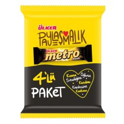 Ulker Metro; Energi sier ikke at jeg kommer! Dekket av deilig melkesjokolade på utsiden og med deilig karamell inni, er Ülker Metro som et kraftsenter av energi!