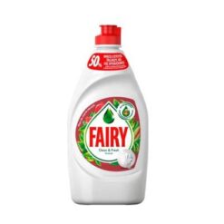 FAIRY Granateple Oppvasksåpe oppvasksåpe gir rengjøringskraften du alltid kan stole på for oppvasken. Med sin konsentrerte formel skjærer Fairy gjennom det tøffeste fettet umiddelbart, og etterlater oppvasken din skinnende ren og skinnende ren hver gang.