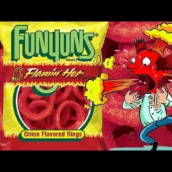 FUNYUNS Ringer med løksmak er en deilig annerledes matbit som er morsom å spise, med en skarp tekstur og saftig løksmak. Neste gang du er i humør for en velsmakende godbit som er utenom det vanlige, prøv FUNYUNS Løksmaksringer.
