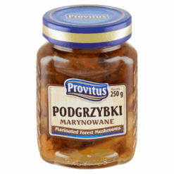 Pickled bay boletes fra det polske merket Provitus er et unikt produkt som gleder med sin smak og aroma. Soppen har blitt nøye behandlet for å bevare friskheten og næringsverdien. De ble nedsenket i eddikmarinade med tilsetning av løk og krydder. De er perfekte som tillegg til salater, smørbrød eller kjøttretter. De vil også være uerstattelige i tartarsaus. 