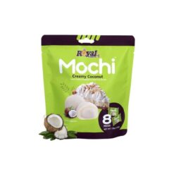 Mochi Creamy Coconut er en himmelsk japansk delikatesse som kombinerer den klassiske myke og seige teksturen til mochi med en rik og kremet kokosnøttsmak. Denne eksotiske varianten bringer tropiske toner til dessertopplevelsen din.