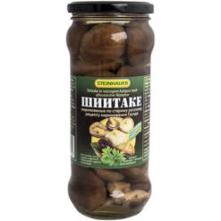 Steinhauer-marinert shiitake-sopp er en gourmetingrediens som kan tilføre en rik, velsmakende smak til et bredt utvalg av retter. Disse soppene er nøye utvalgt, skåret i skiver og marinert i en deilig blanding av eddik, salt og krydder for å skape en velsmakende, syrlig smak som komplementerer en rekke retter.