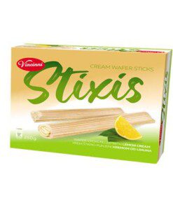 Opplev den perfekte blandingen av crunch og kremethet med Stixis. Hver bit byr på et utbrudd av syrlig sitronsmak, perfekt supplert med den sprø teksturen til oblatskallet. Skaper en himmelsk matopplevelse.