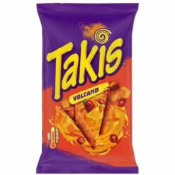 Opplev en flammende smakseksplosjon med Takis Volcano. Hver pose er pakket med sprø, sammenrullede tortillachips belagt med krydret chili og limekrydder. Perfekt for de som ønsker intens varme og dristig smak, disse chipsene vil la smaksløkene prikke og ha lyst på mer.