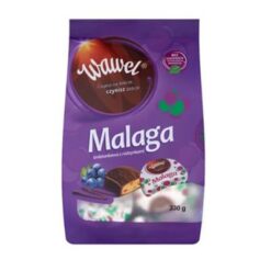 Ikoniske og klassiske sjokolader fra Wawel med karakteristisk form og fasong. Fylt med et delikat kremet fyll fullt av biter av søte rosiner, pakket inn i utmerket dessertsjokolade. Inneholder ingen tilsatte konserveringsmidler, fargestoffer eller kunstige smaksstoffer. Inneholder lecitin fra sertifiserte soyabønner (GMO-fri).