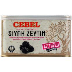 CEBEL Svart Oliven er mindre salt. Du kan øke saltheten ved å legge den i saltvann etter smak, og nyte den til frokost med olivenolje eller sitron.